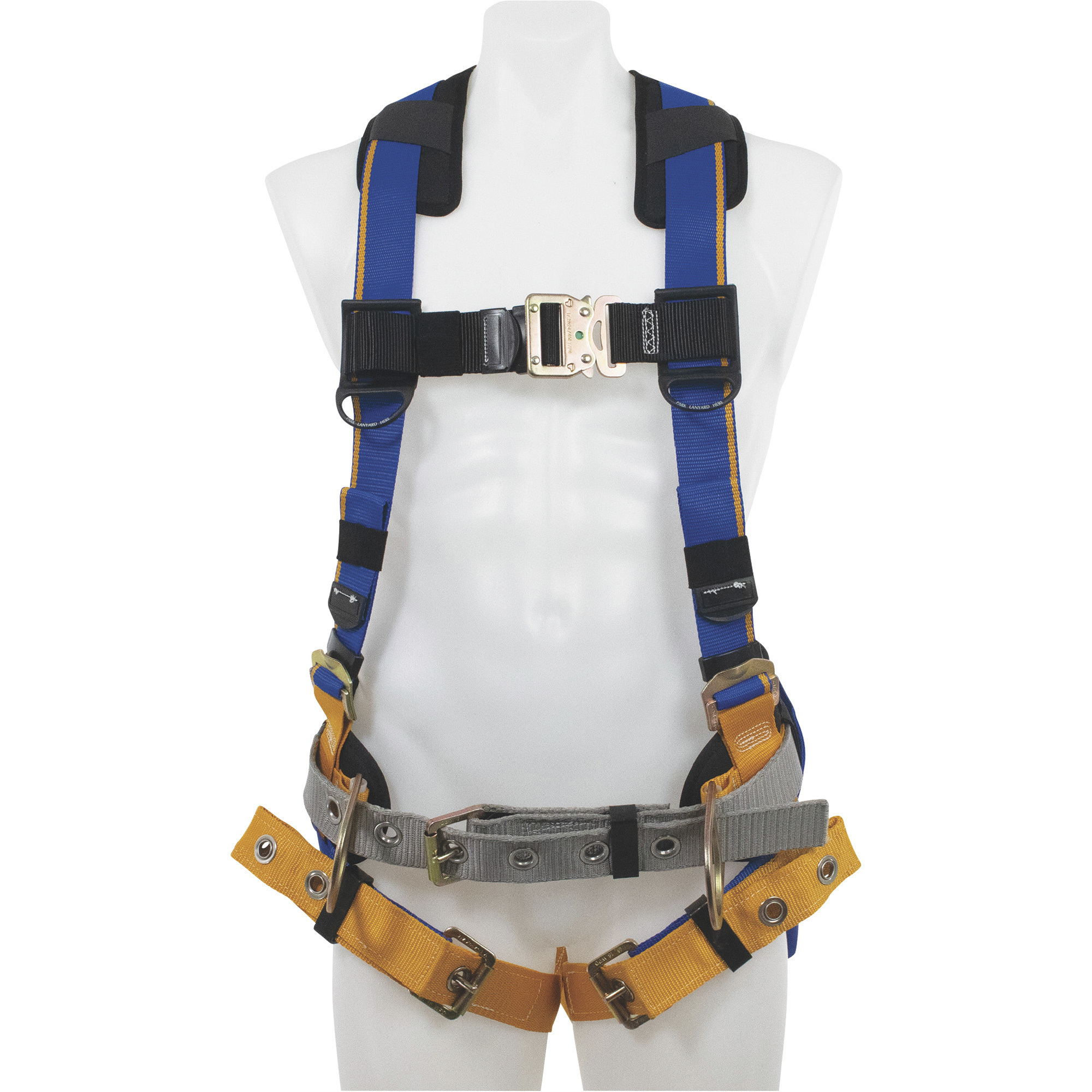 Werner Blue Armor 3-Ring Construction Safety Harness, Blue, Medium/Large, Model# H132102